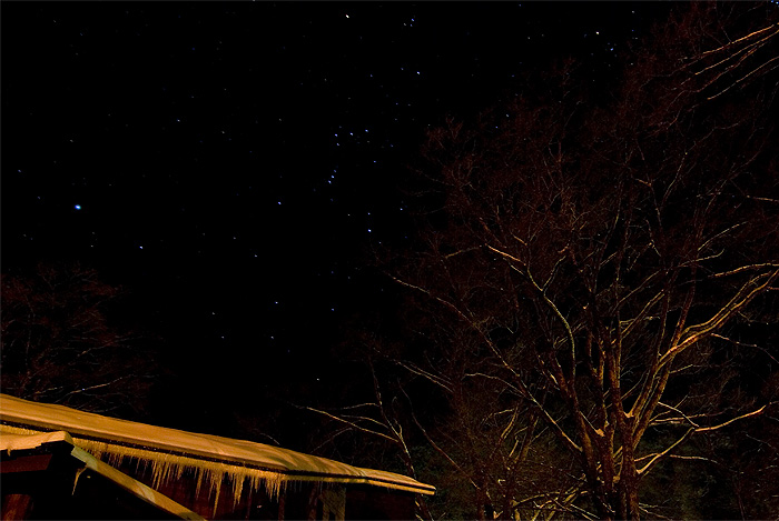 nikko winter night sky stars